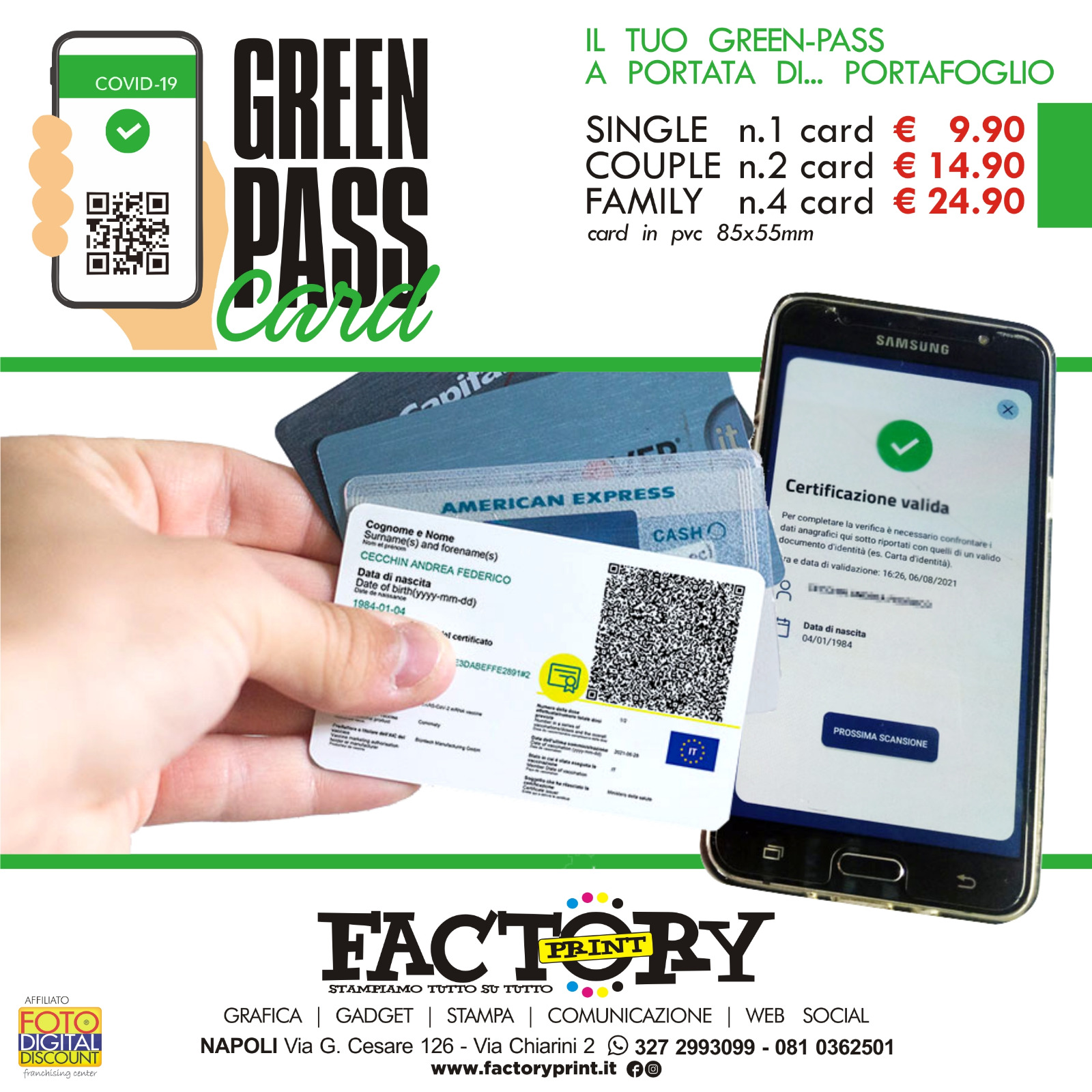 Green pass Card