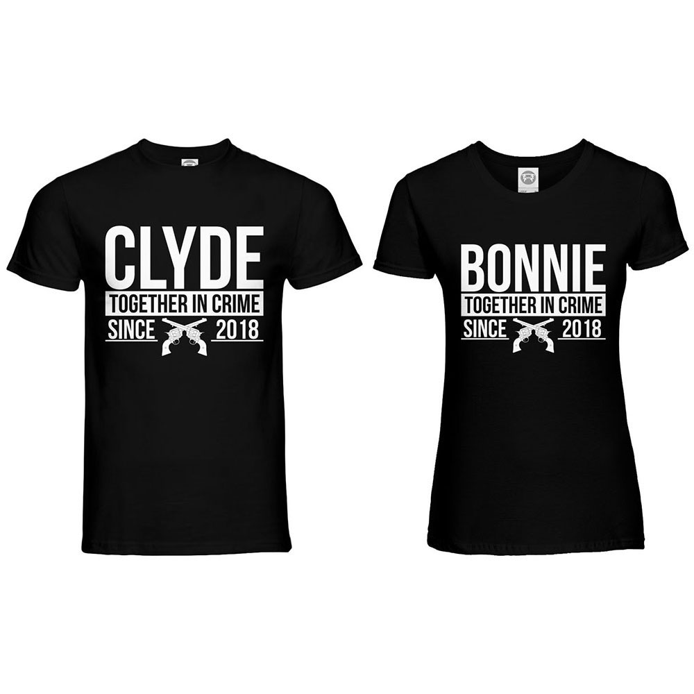 Coppia di maglie “Bonnie&Clyde” con data
